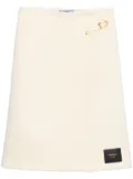 Prada twill midi skirt - Neutrals