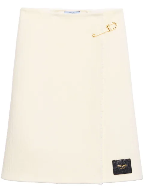 Prada twill midi skirt