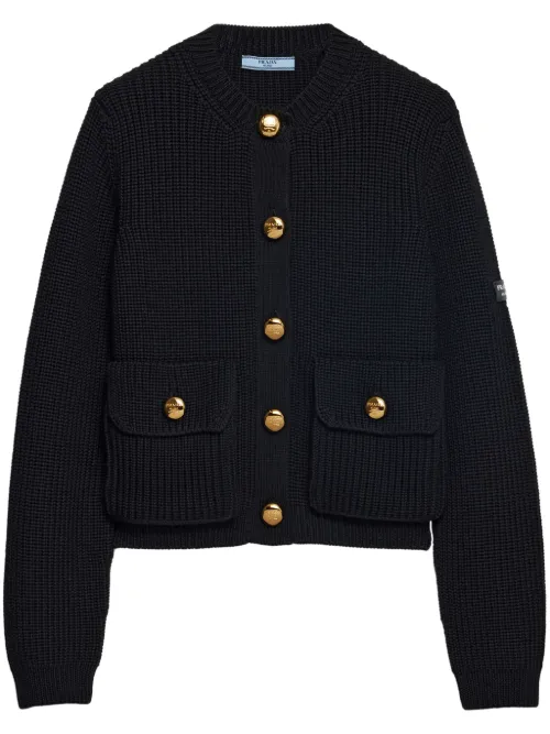 Prada cardigan en laine - Noir - Prada - Modalova