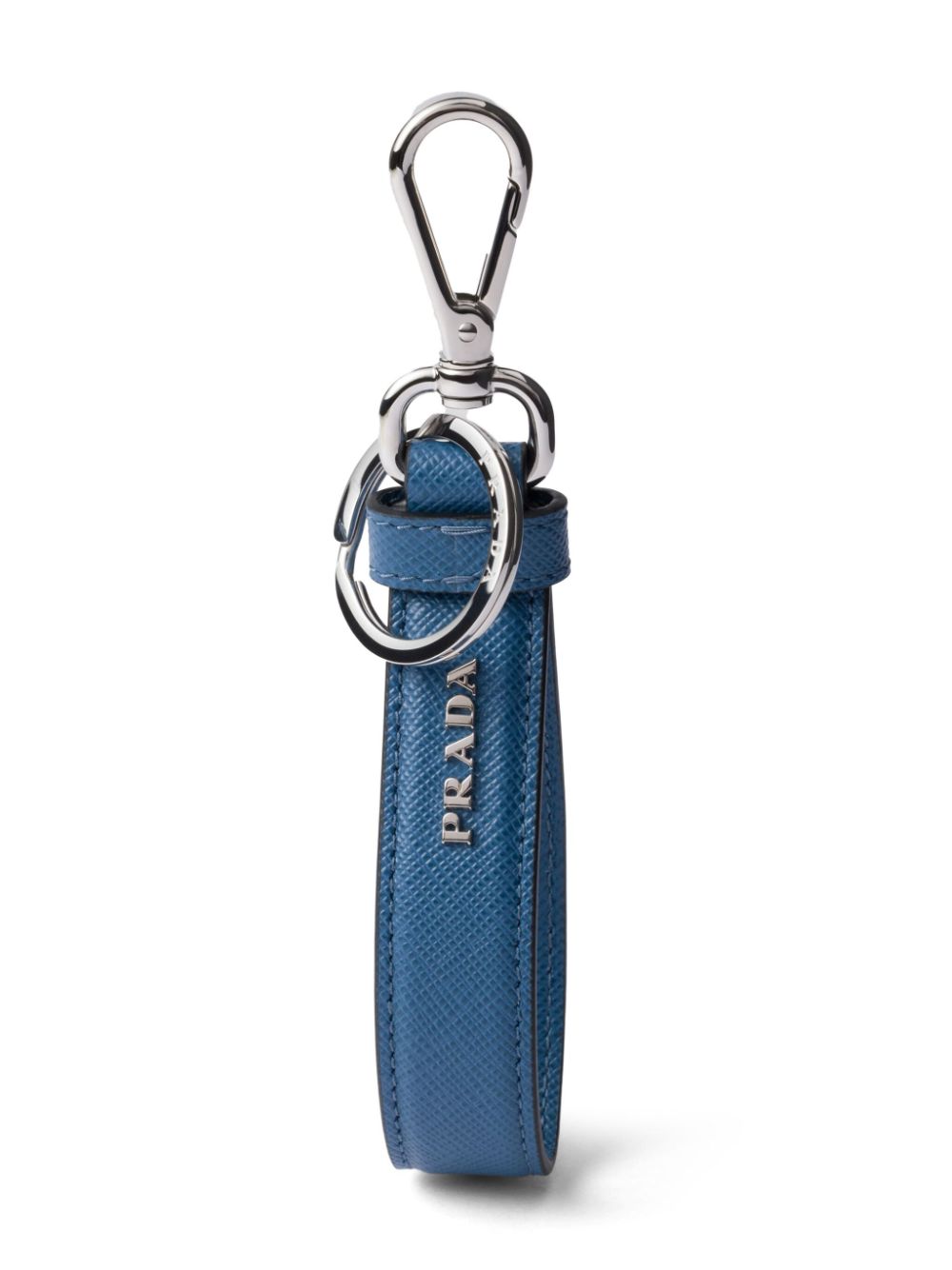 Prada Saffiano-leather keyring - Blauw