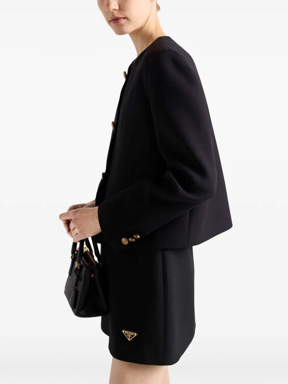 Prada Tricotine mini-rok Zwart