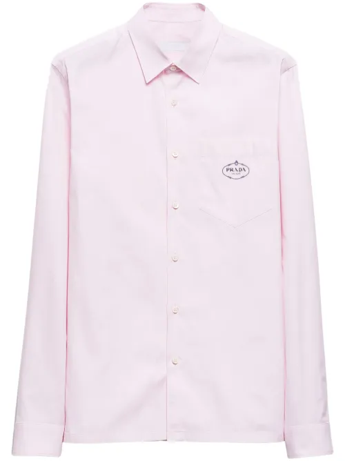 Prada chemise en coton - Rose - Prada - Modalova