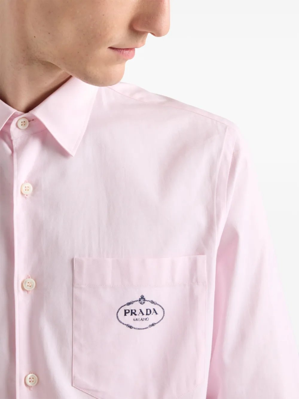 Prada Katoenen overhemd Roze