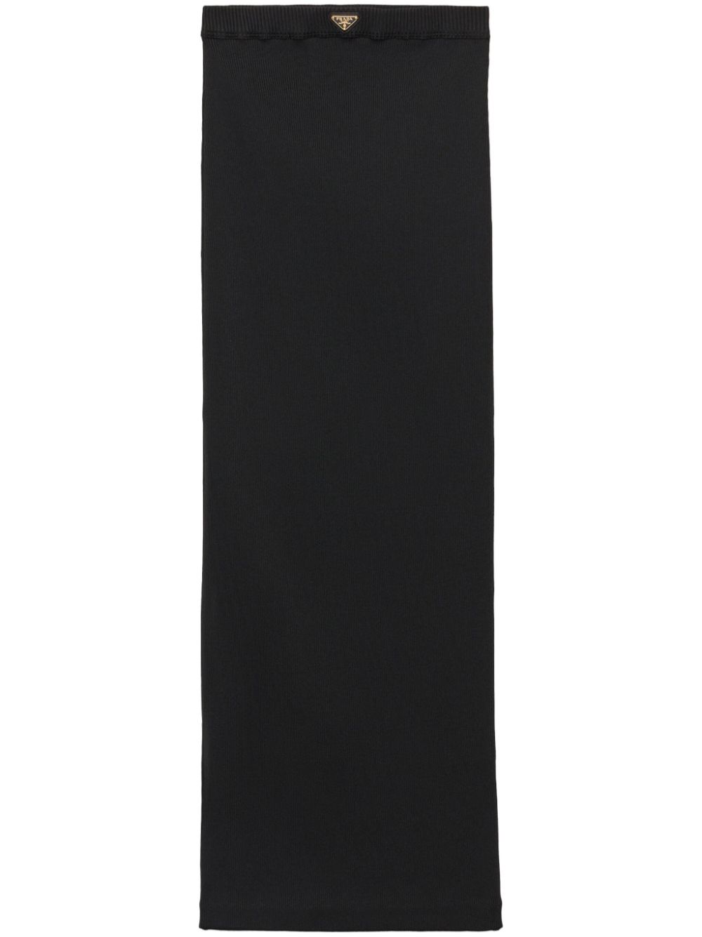 Prada ribbed jersey midi skirt – Black