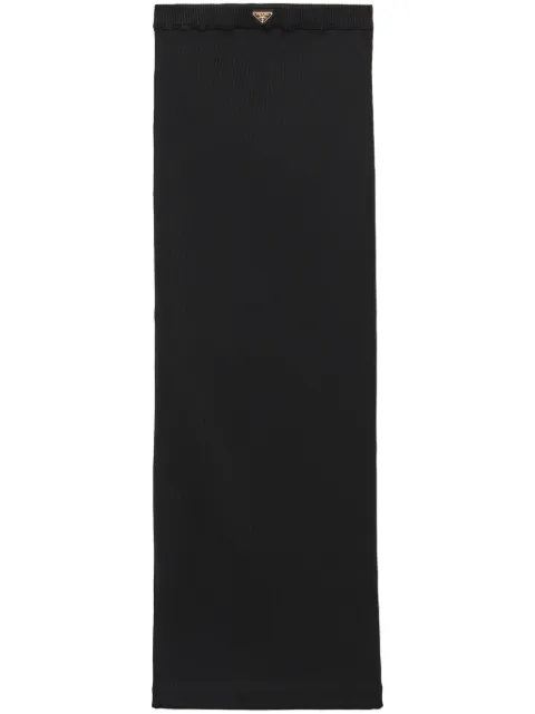 Prada falda midi de canalé