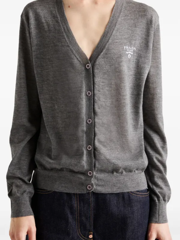 Prada カシミア カーディガン | グレー | FARFETCH JP