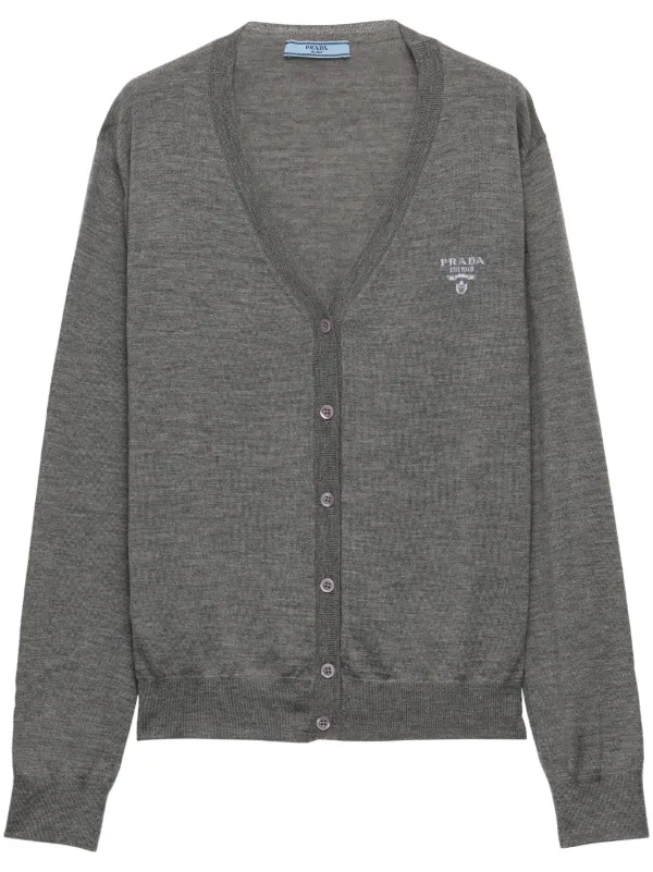 Prada カシミア カーディガン | グレー | FARFETCH JP