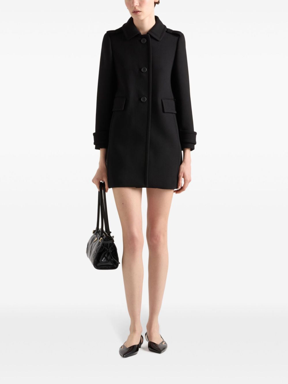 Prada Natté peacoat - Black