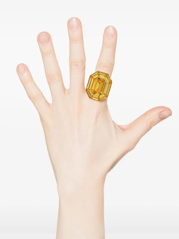 VIP価格【SWAROVSKI】スワロフスキー Lucent リング Lucent リング, オクタゴンカット, イエロー | Swarovski