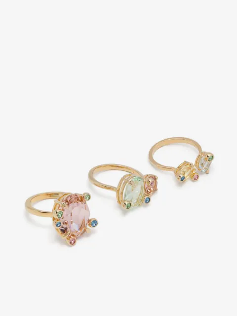 Swarovski Gema rings (set of three)