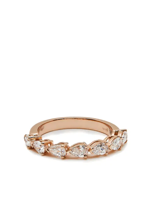 Bague en or 18ct pavé de diamants - Jewels Aficionado - Modalova