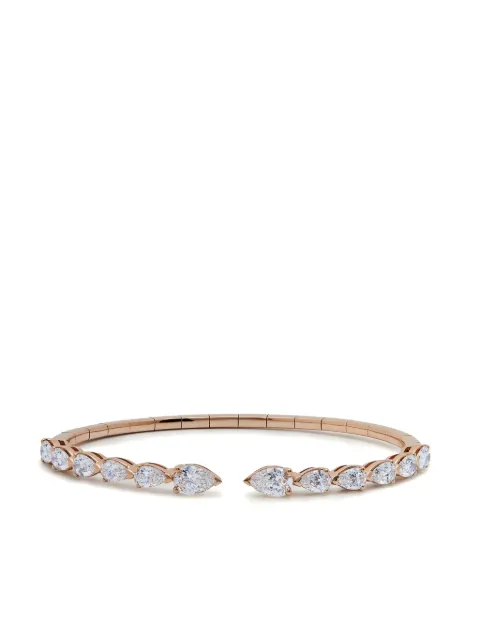 Jewels Aficionado 18kt rose gold diamond cuff bracelet