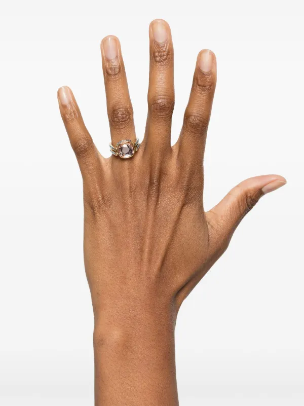 Swarovski Chroma Twist Ring | Gold | FARFETCH