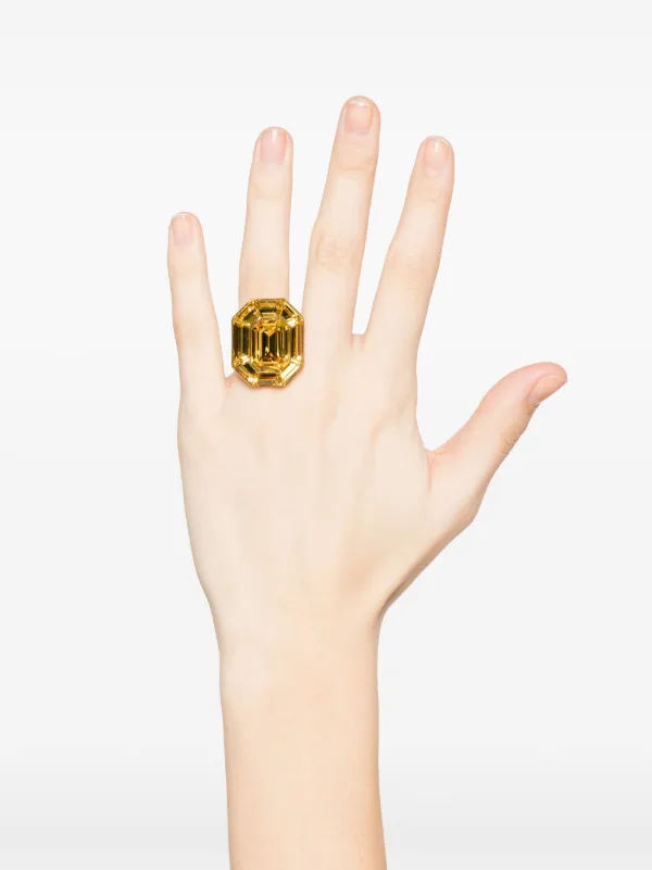 Swarovski Lucent Cocktail Ring Gold FARFETCH PH