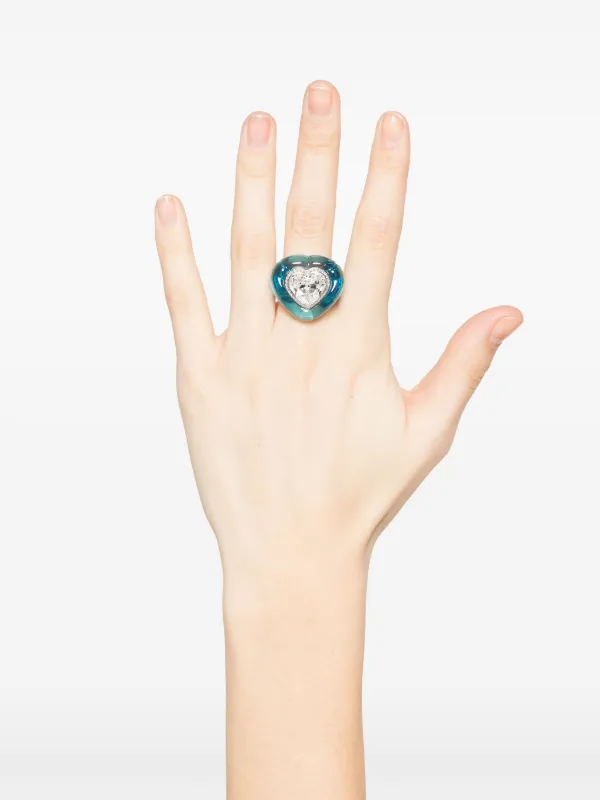 Dulcis リング, クッションカット, グリーン | Swarovski