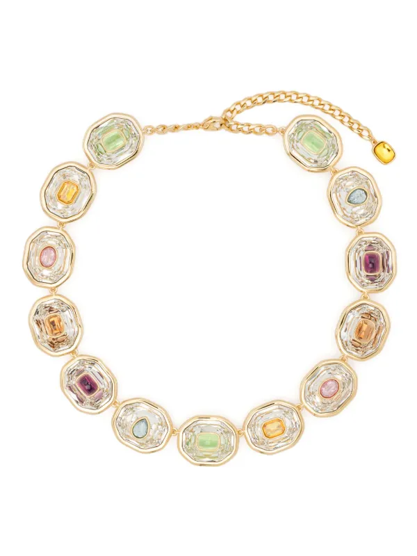【SWAROVSKI】Chroma Tennisネックレス 純正箱付き Swarovski Chroma Tennis ネックレス | ゴールドトーン