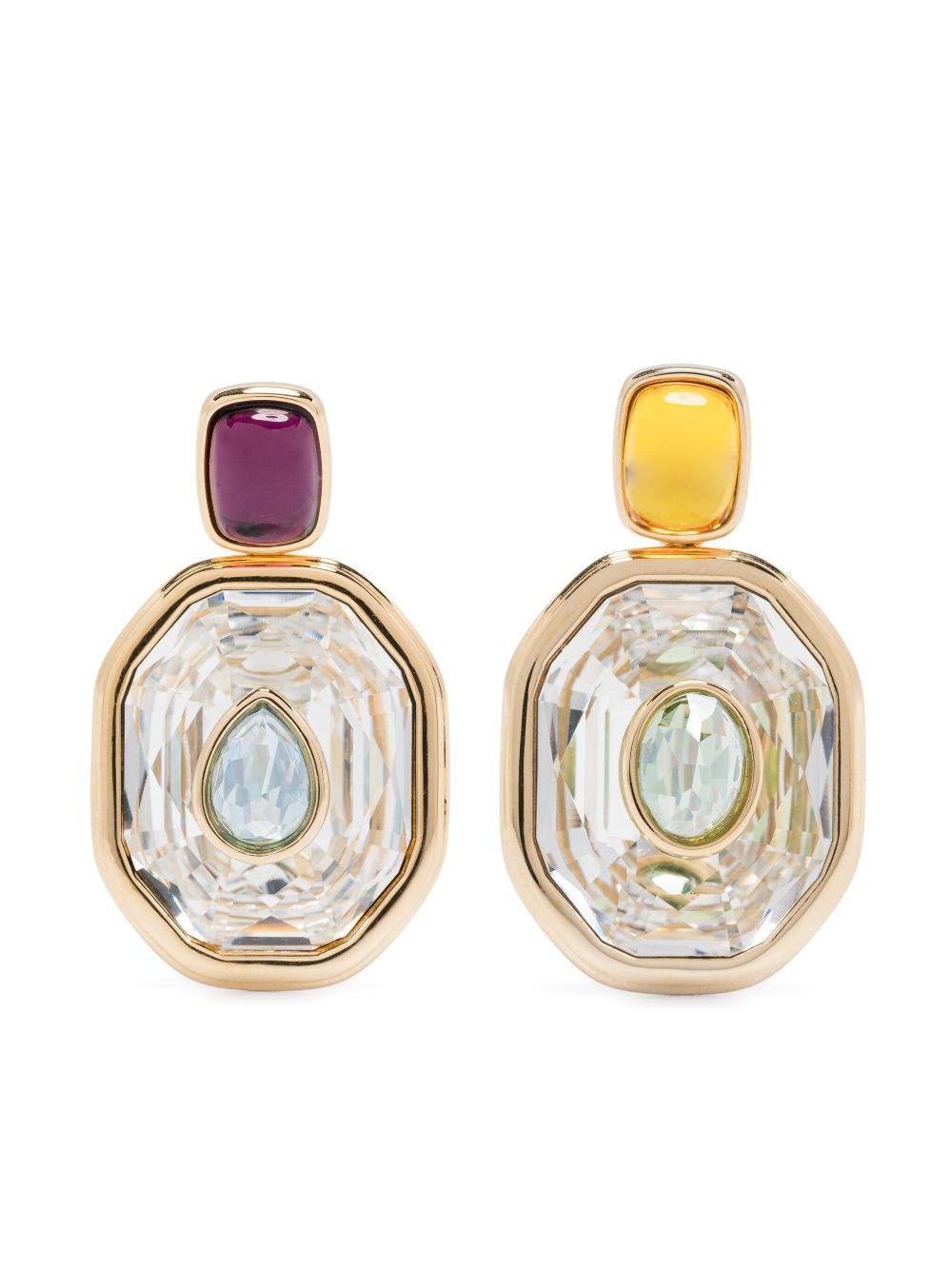 Swarovski Chroma drop earrings - Gold