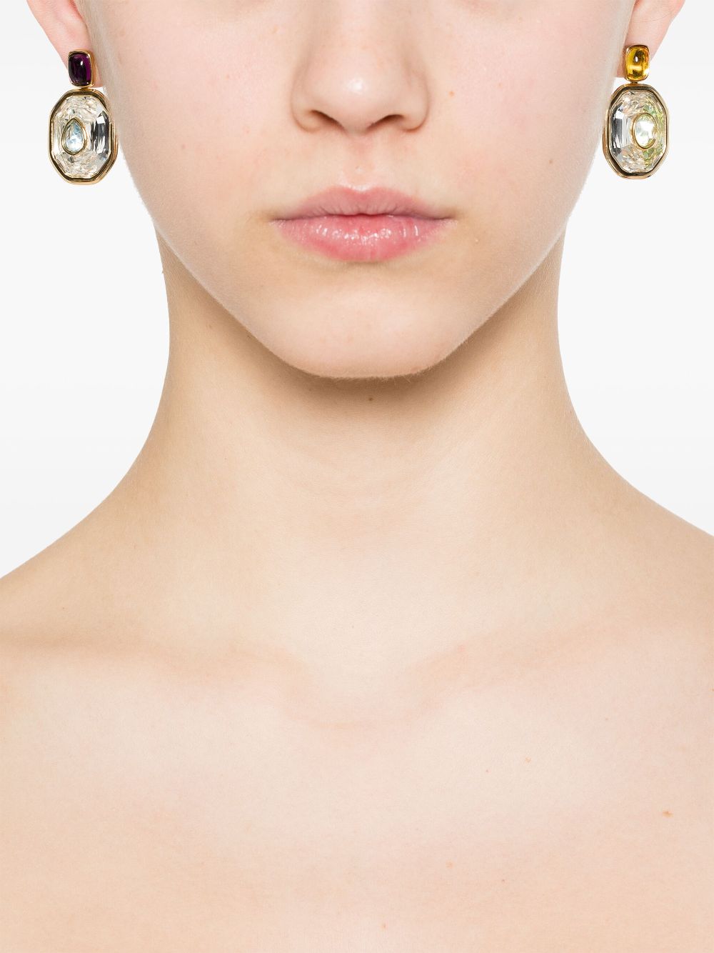 Swarovski Chroma drop earrings - Gold