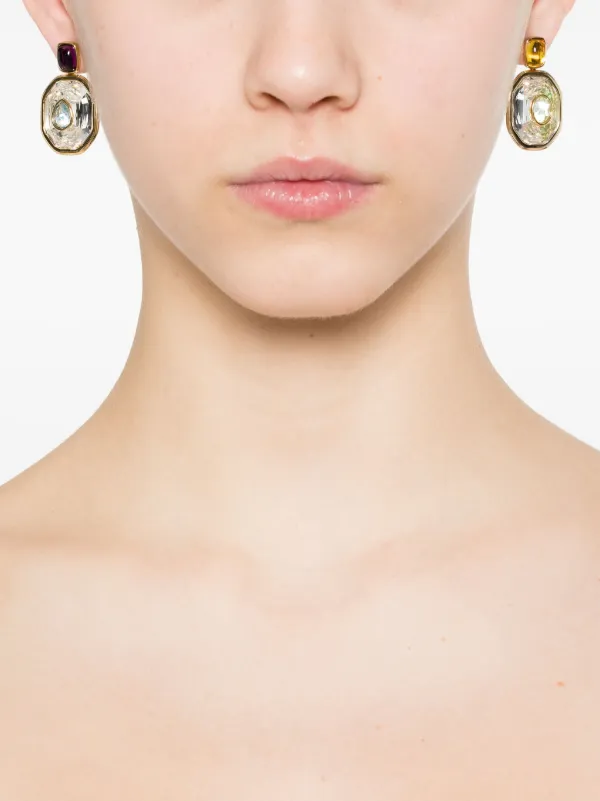 SWAROVSKI スワロフスキー Chroma ドロップピアス ハート レッド