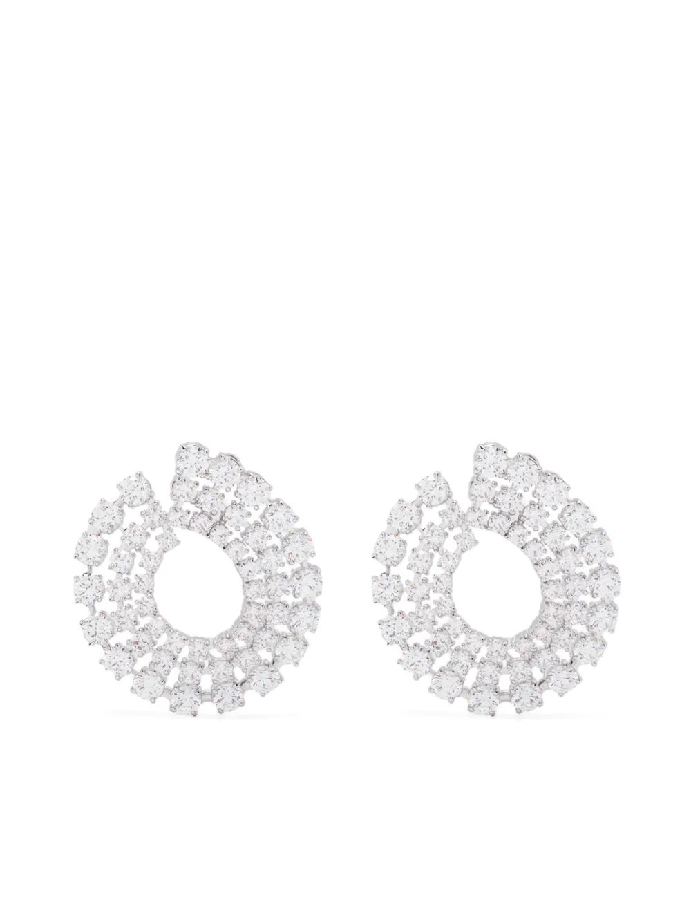 Swarovski Matrix hoop earrings - Bianco