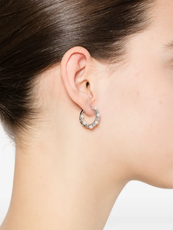 Swarovski Matrix Drop Earrings | Silver | FARFETCH SG