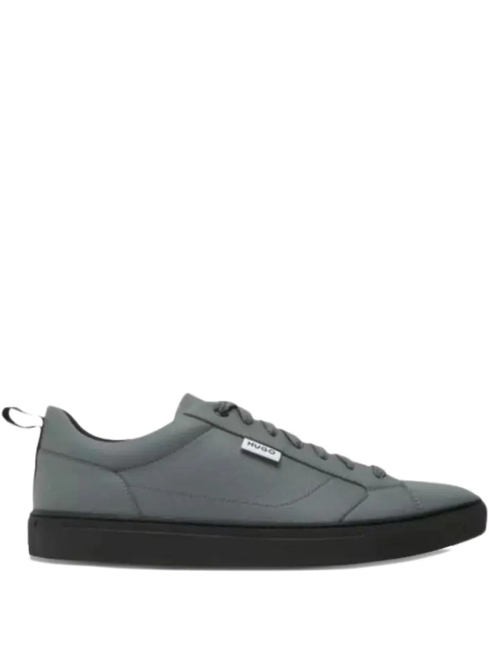 HUGO lace-up leather trainers Grijs