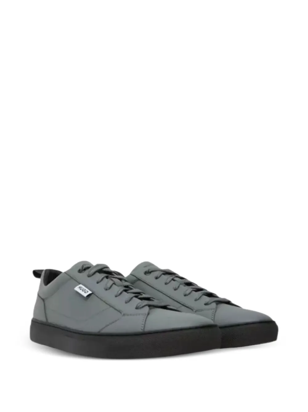 HUGO lace-up leather trainers Grey