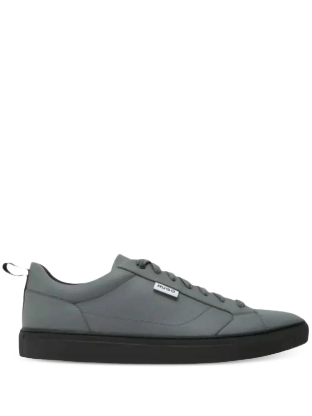 HUGO lace-up leather trainers Grey