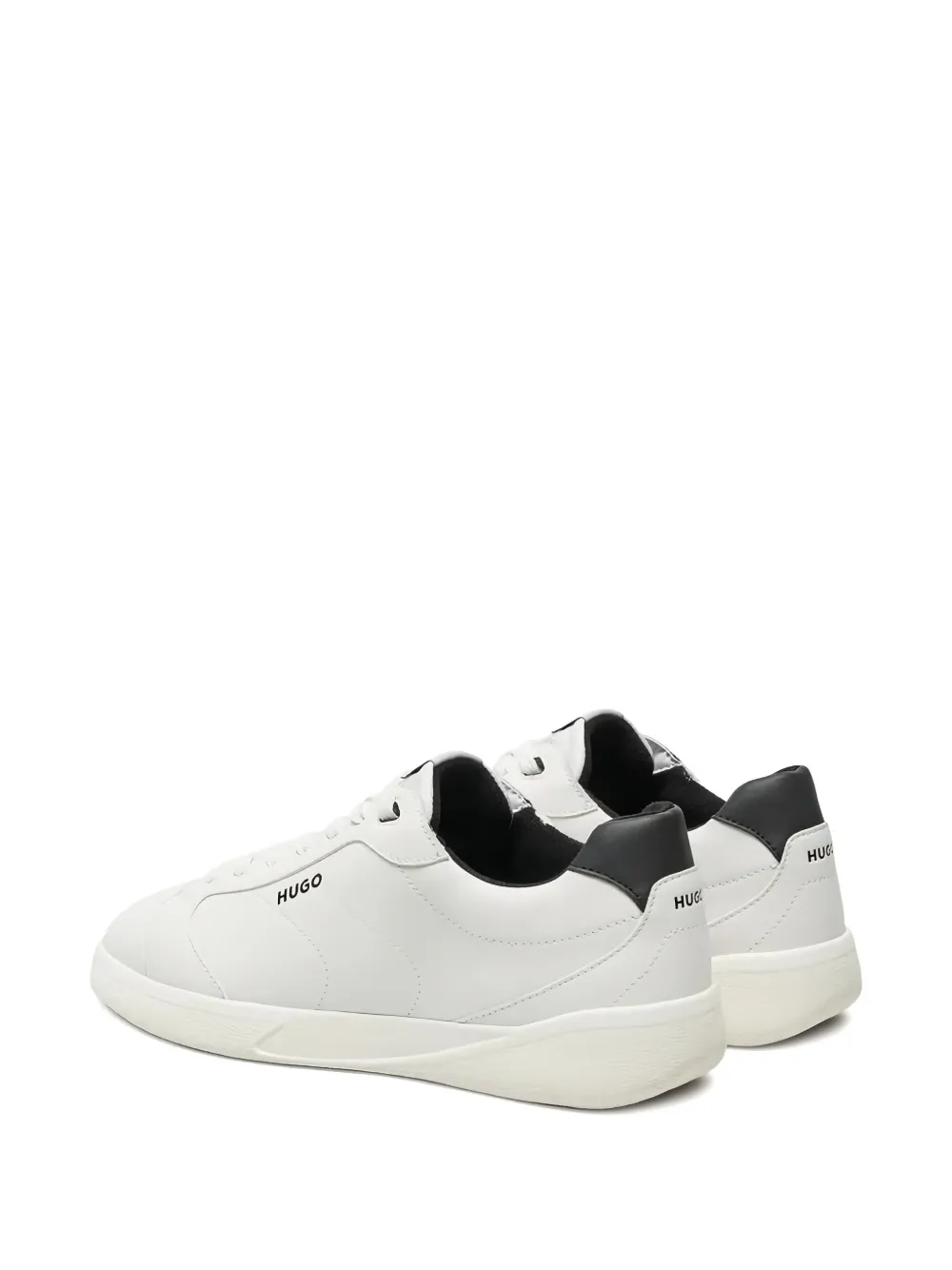 Hugo Boss Riven Tenn Leather Sneakers In White