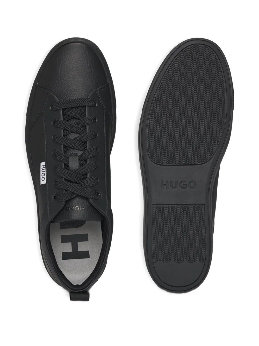 HUGO Morrie sneakers met logodetail Zwart