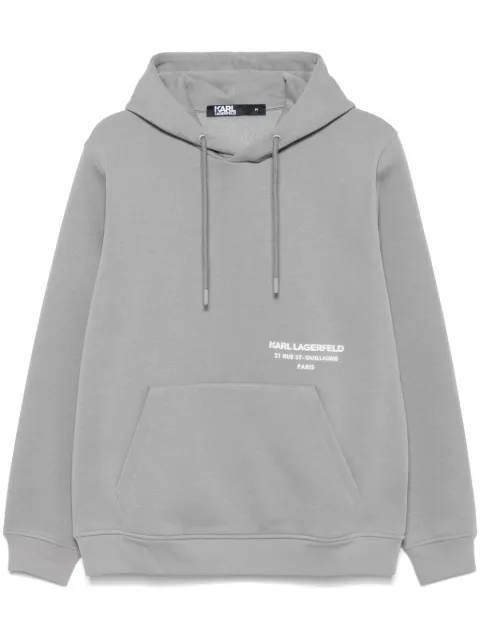 Karl Lagerfeld raised-logo hoodie