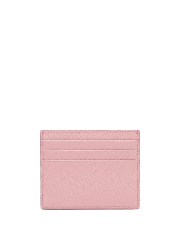 Prada サフィアーノレザーカードケース | ピンク | FARFETCH JP