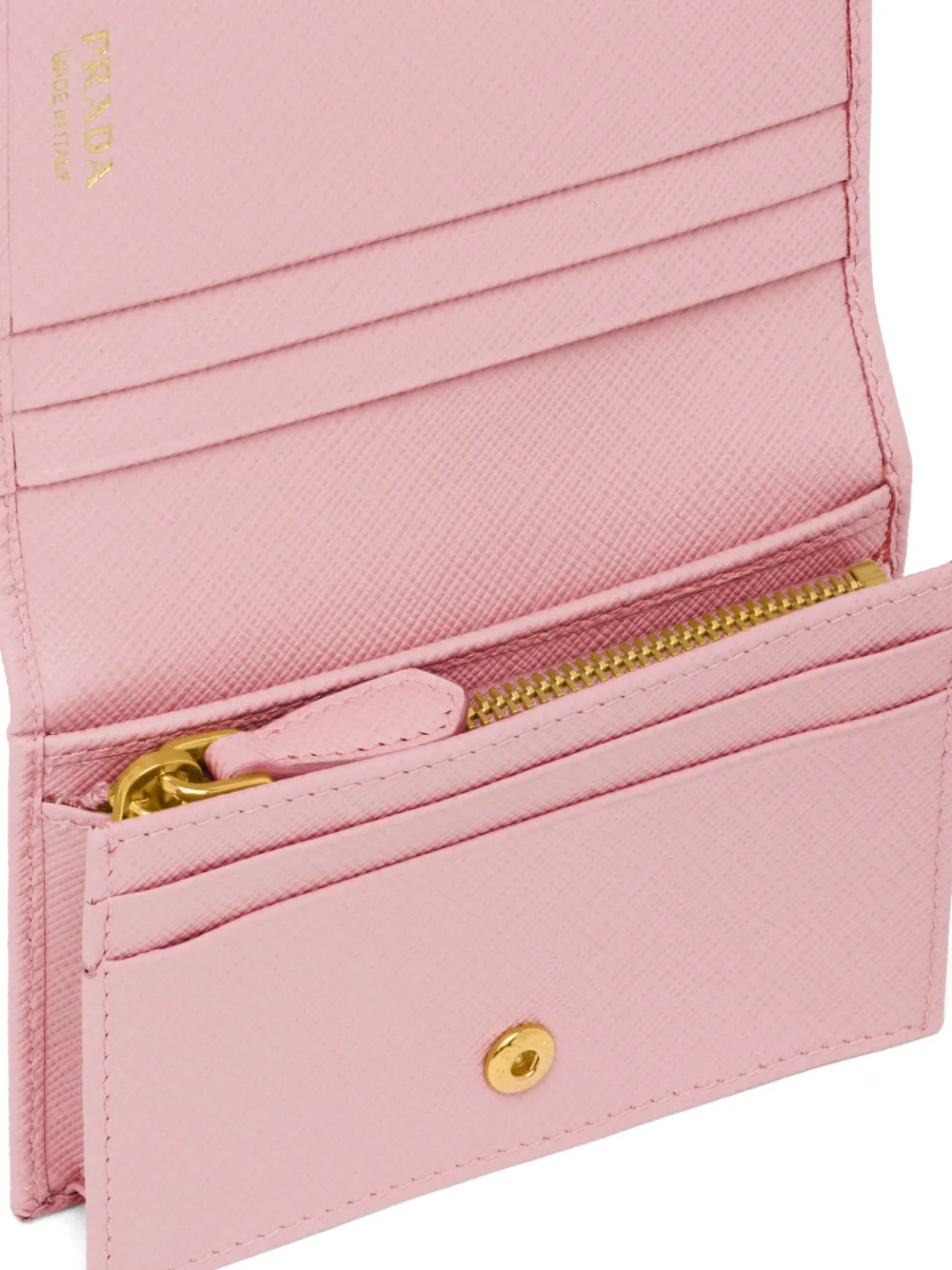Prada Saffiano leren portemonnee Roze