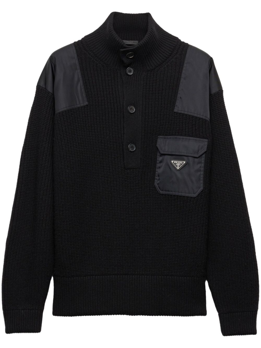 Prada turtleneck sweater Zwart