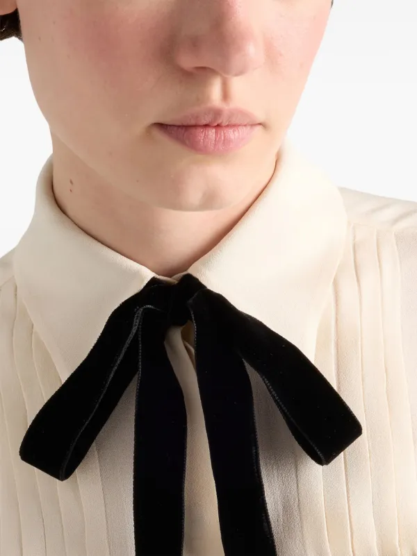 Prada Pleated Satin Maxi Dress | Neutrals | FARFETCH
