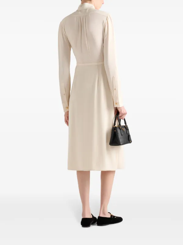 ワンピース PRADA LONG DRESS (P3H44S22211NF F0308) Prada Long Silk Knit Dress | Saks Fifth Avenue
