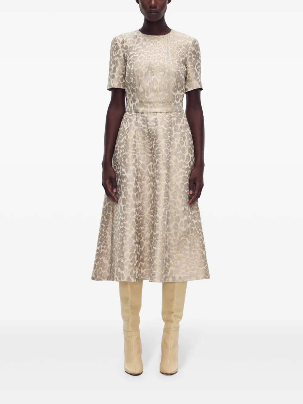 adamlippes Adam Lippes Evangeline midi-jurk - Beige