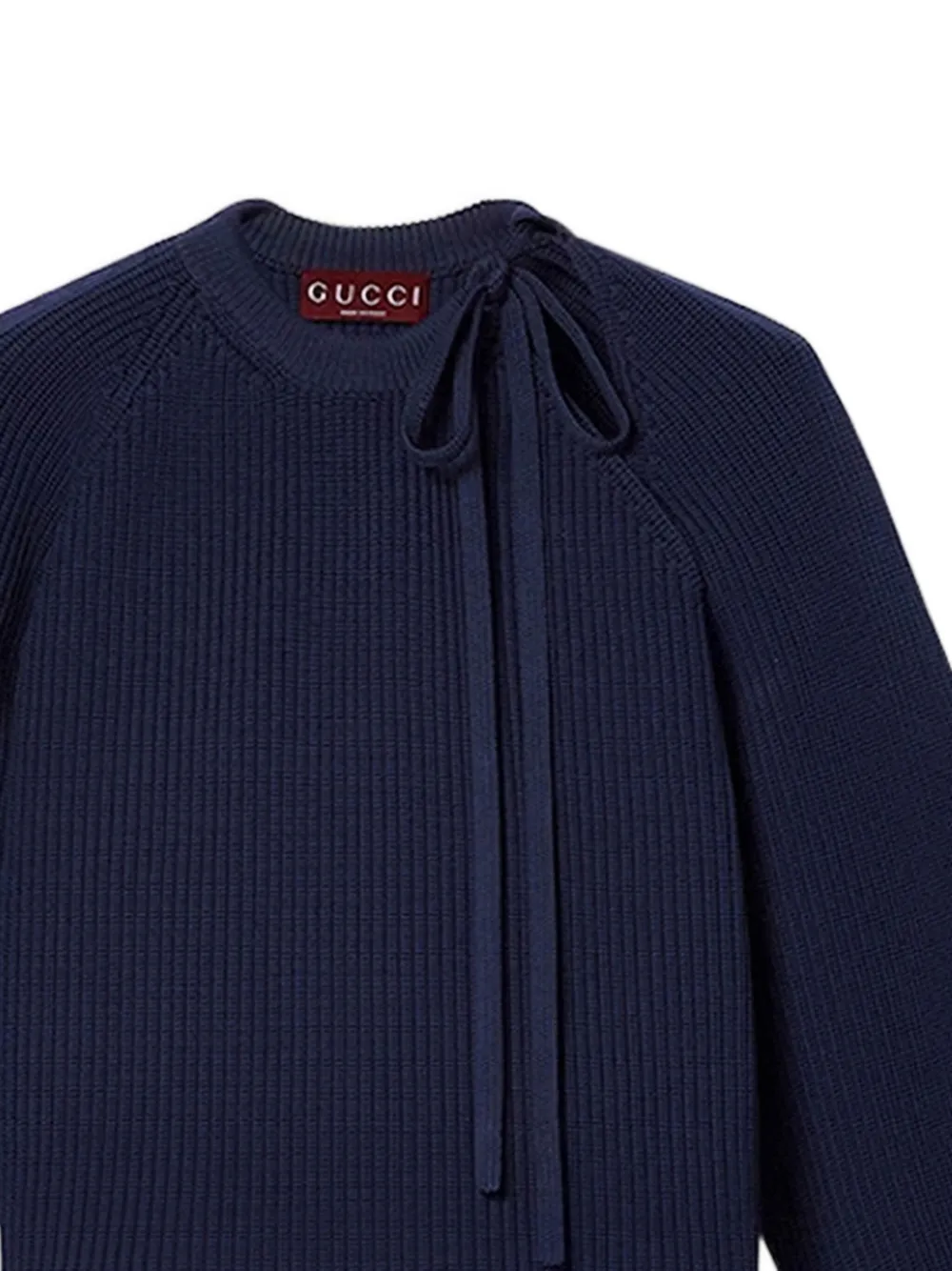 Gucci tie-neck ribbed-knit sweater | Knitted Sweaters | Image 2