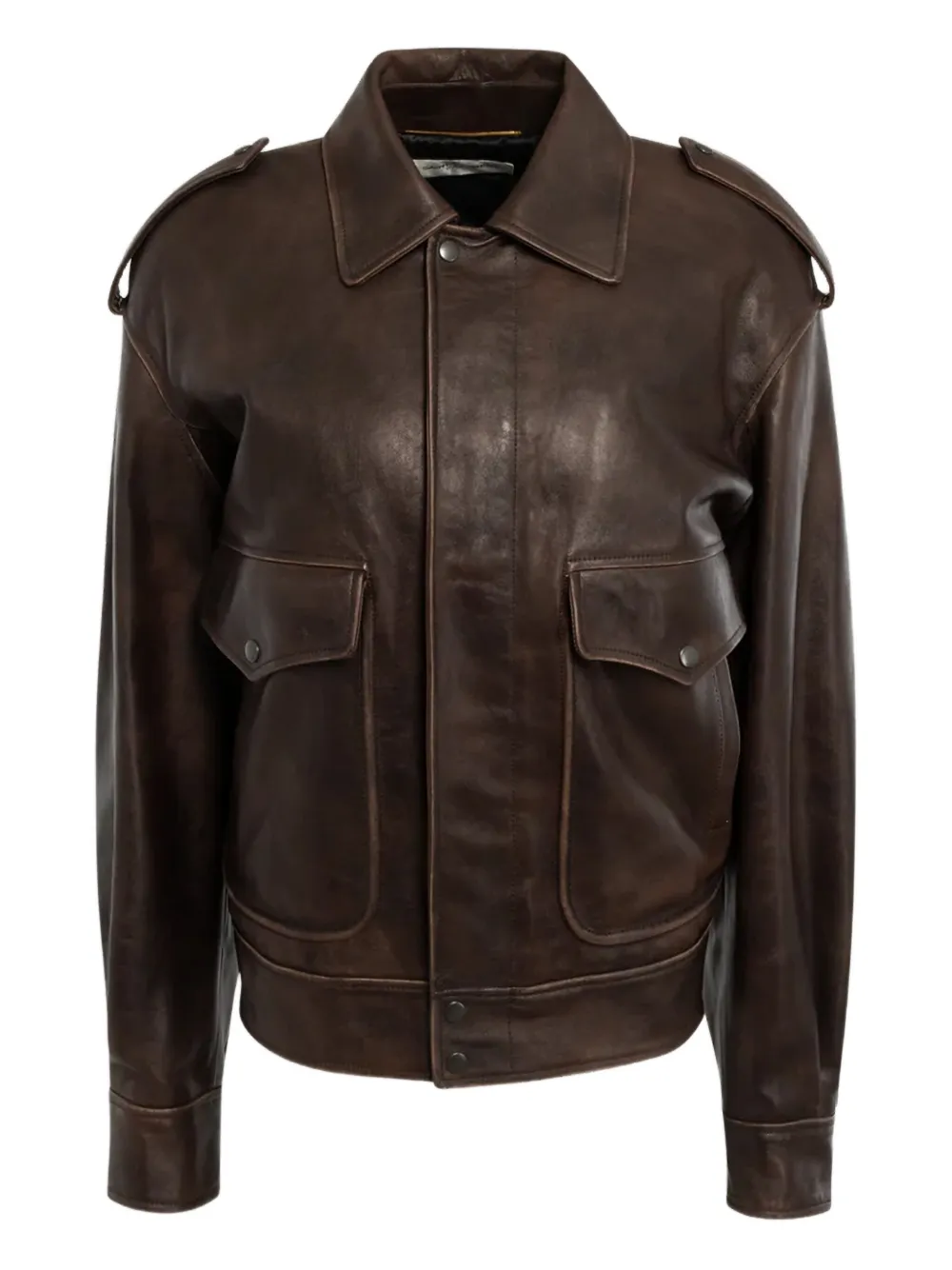 Saint Laurent Jack met klepzakken Bruin
