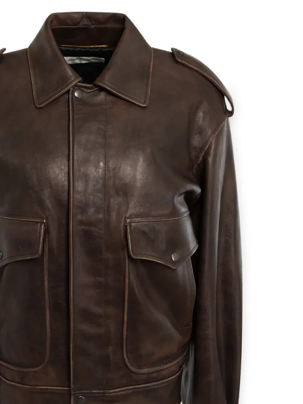 Saint Laurent Jack met klepzakken Bruin