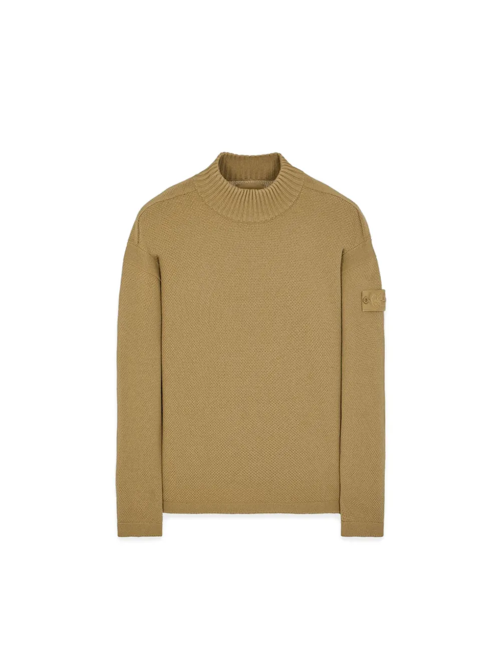 Stone Island Trui met opgestikte zak en hoge hals Beige