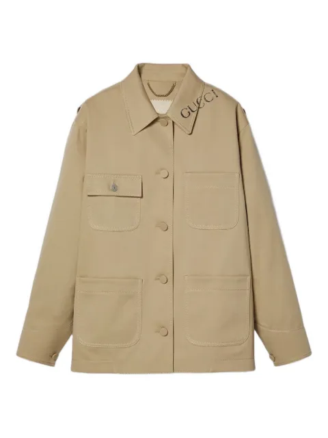 Gucci logo patch-pocket jacket