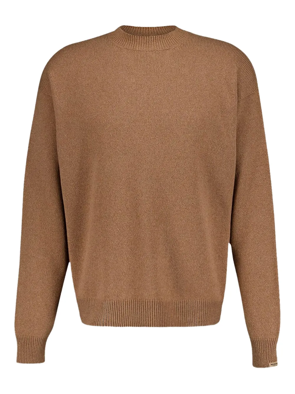 Balenciaga Geribbelde trui met ronde hals Bruin