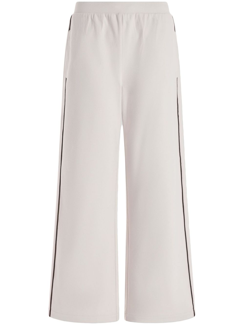 brushed wide-leg trousers