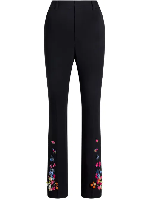Pantalon de tailleur à fleurs brodées - Cinq A Sept - Modalova