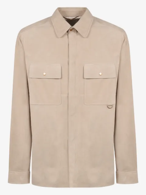 Agnona camisa de gamuza