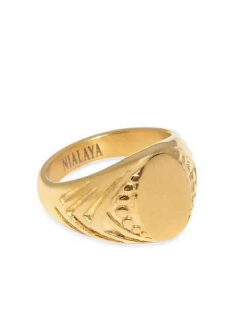 Nialaya Jewelry guldbelagt ring i messing