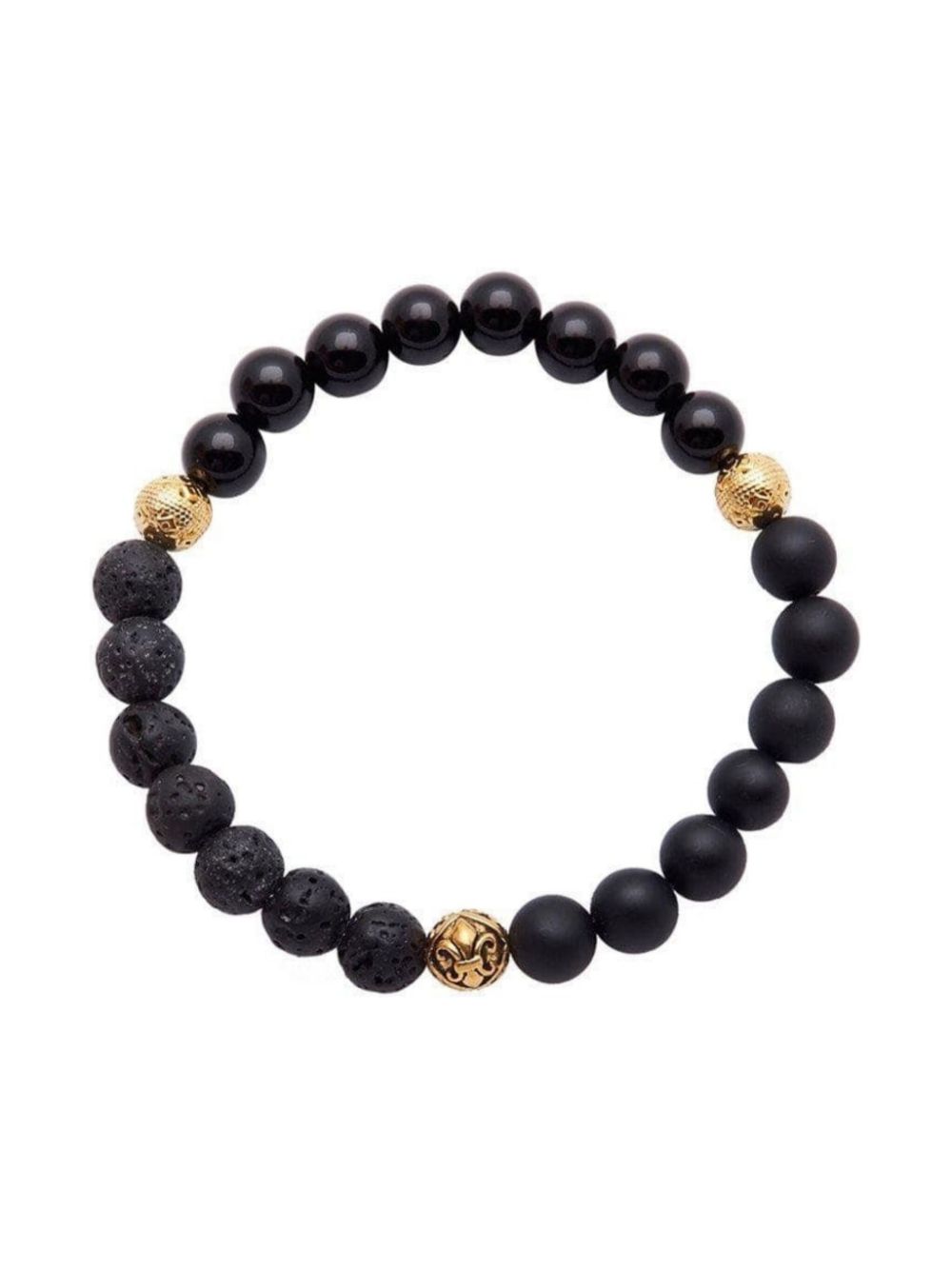 Nialaya Jewelry beaded bracelet - Zwart