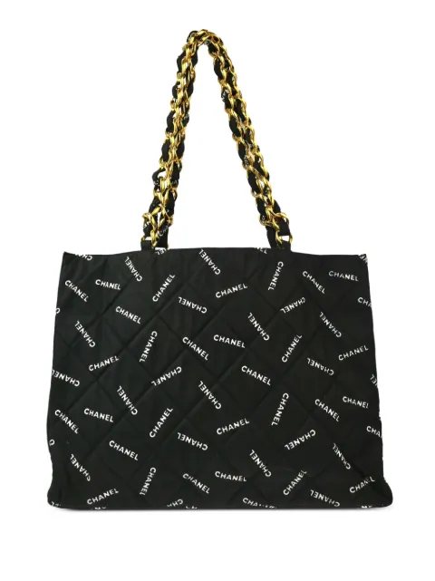 CHANEL Pre-Owned tote con logo estampado 1995