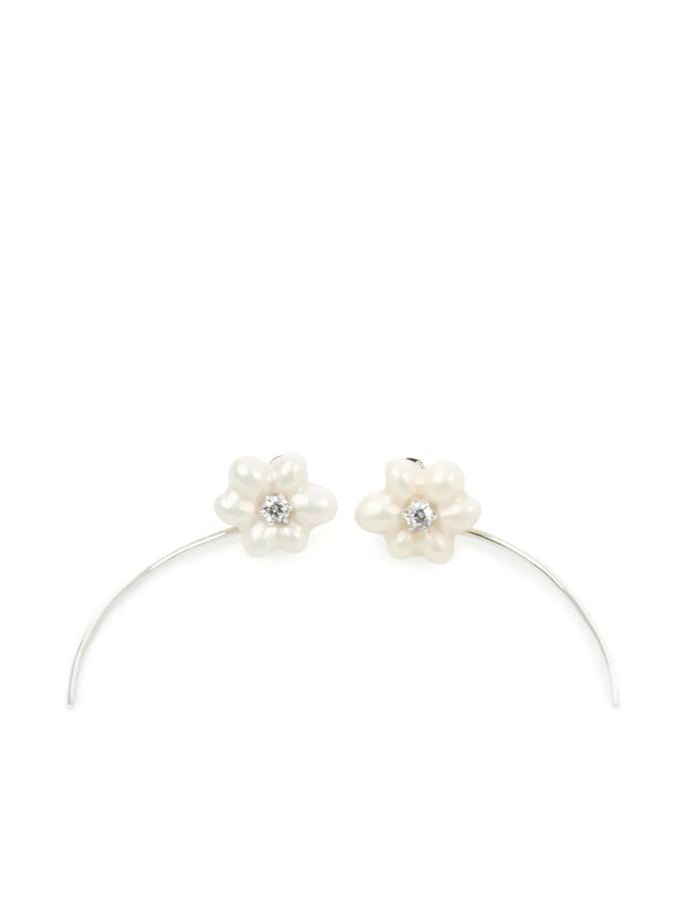 YVMIN フローラル ドロップピアス - シルバートーン YVMIN フローラル ドロップピアス - シルバートーン